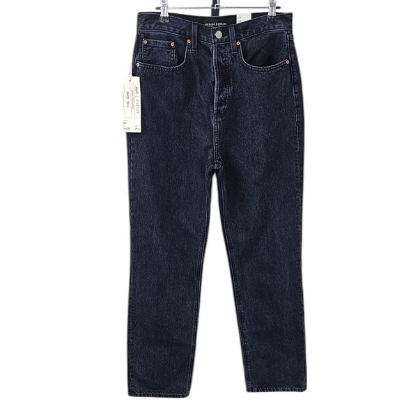 Denim Forum The Joni High Rise Loose Jeans, Black Eyeliner, Button Fly, 29, NWT - Picture 1 of 11